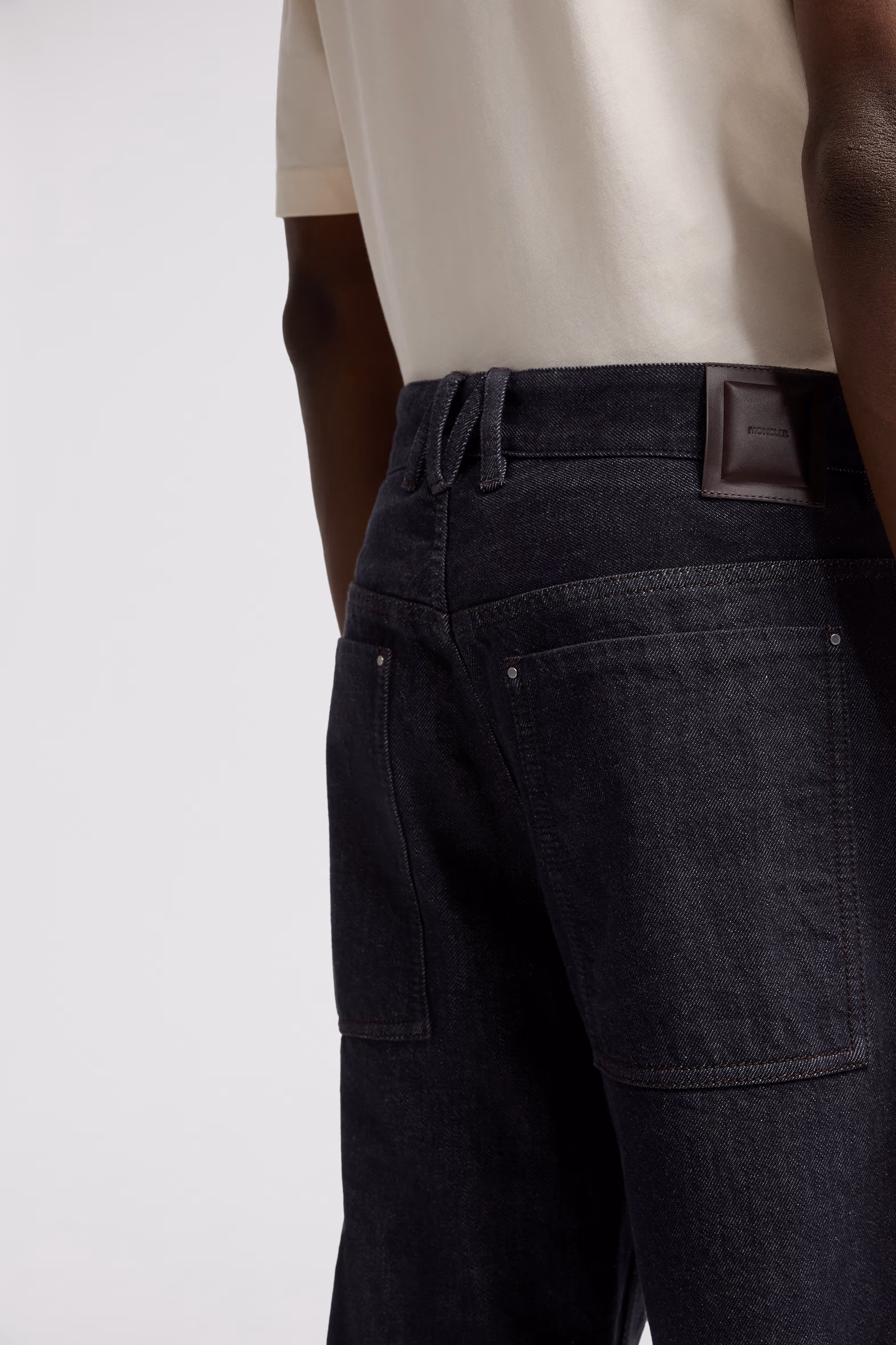 Straight Leg Jeans Men Denim Blue Moncler 6